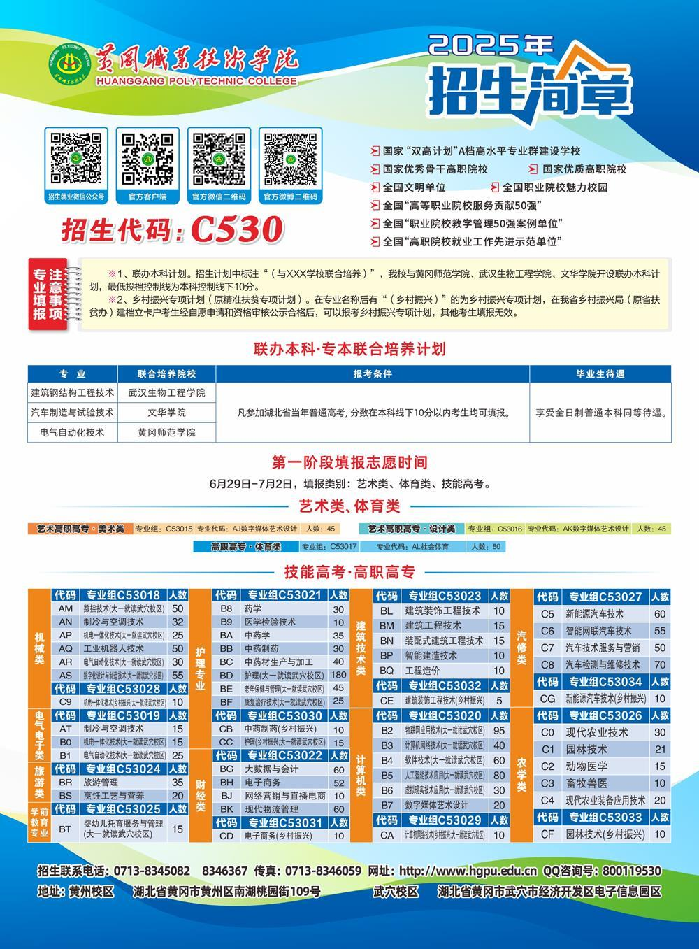 2025黃岡職業(yè)技術(shù)學(xué)院招生計劃-各專業(yè)招生人數(shù)是多少