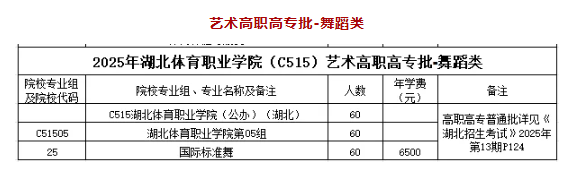 2025湖北體育職業(yè)學(xué)院藝術(shù)類招生計劃-各專業(yè)招生人數(shù)是多少